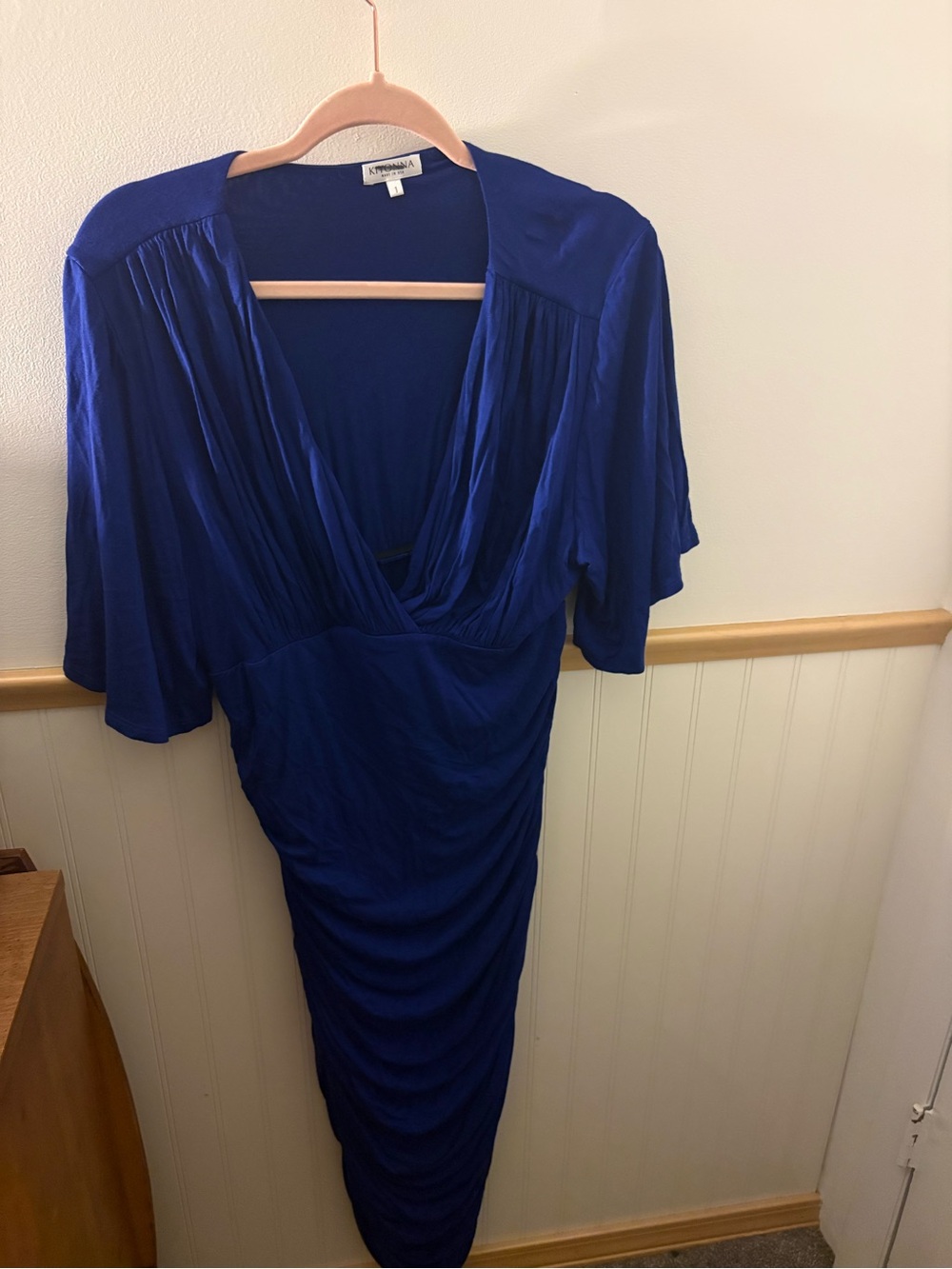 Kiyonna Rumor Ruched Dress Size 1 / 1X Royal Blue Plus Size Cocktail Dress